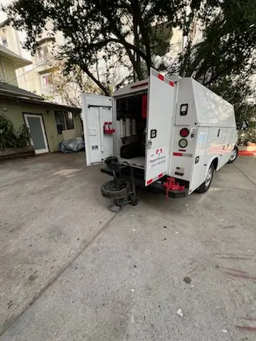 Magnet Plumbing service vehicle on-site for Grease Trap Cleaning in Upper Zion